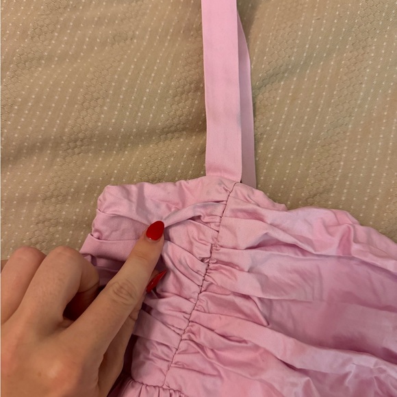 Zara Pink Poplin Tiered Maxi Dress - Picture 6 of 10